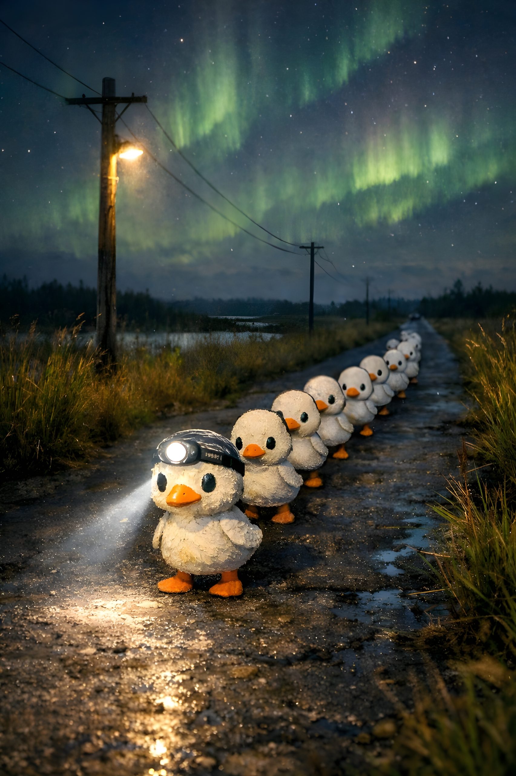 极光小径：萌鹅夜行记