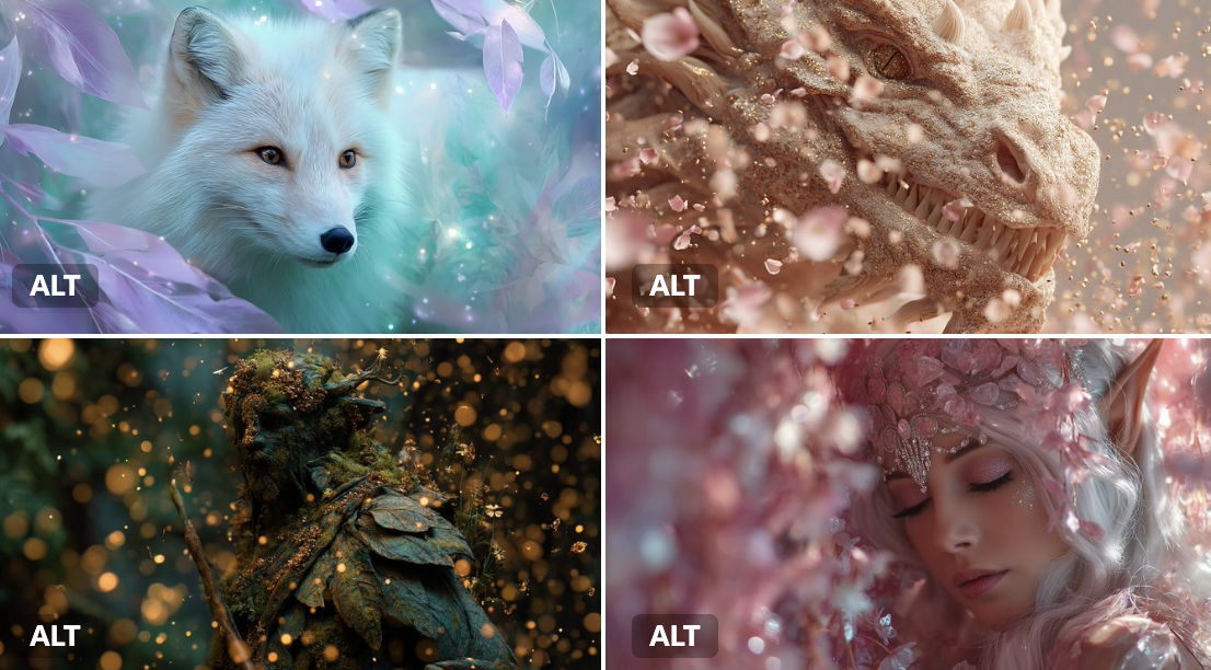 魔法粒子花舞：自然幻境中的[主体]