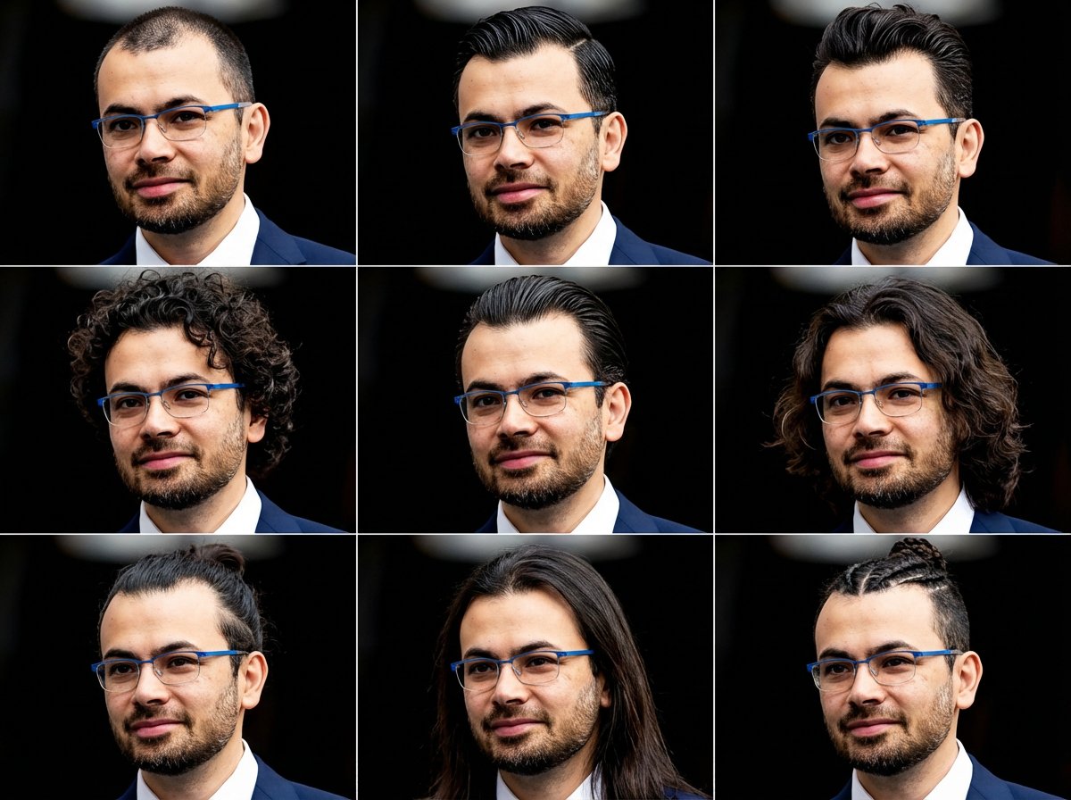 九宫发韵：发型百变艺术矩阵