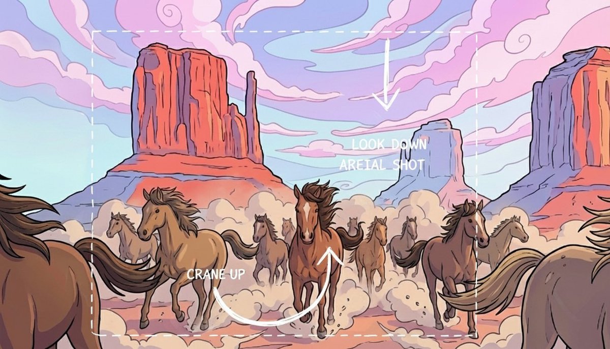 镜头之舞：从仰视到俯瞰的空中轨迹