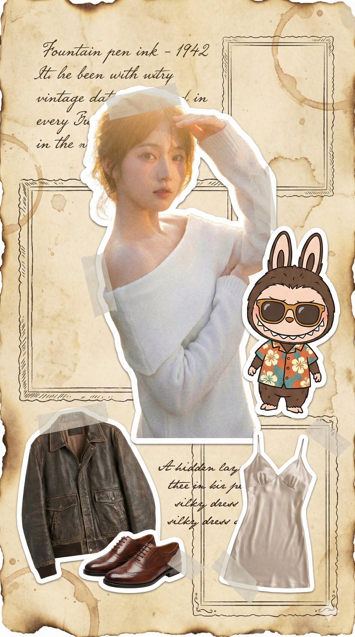 泛黄手账：复古时光的时尚拼贴