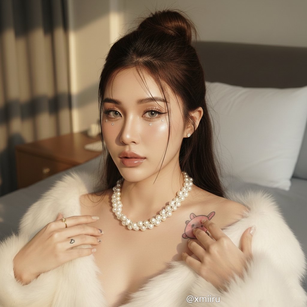 晨光金影：美人面庞的温柔刻画